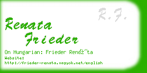 renata frieder business card